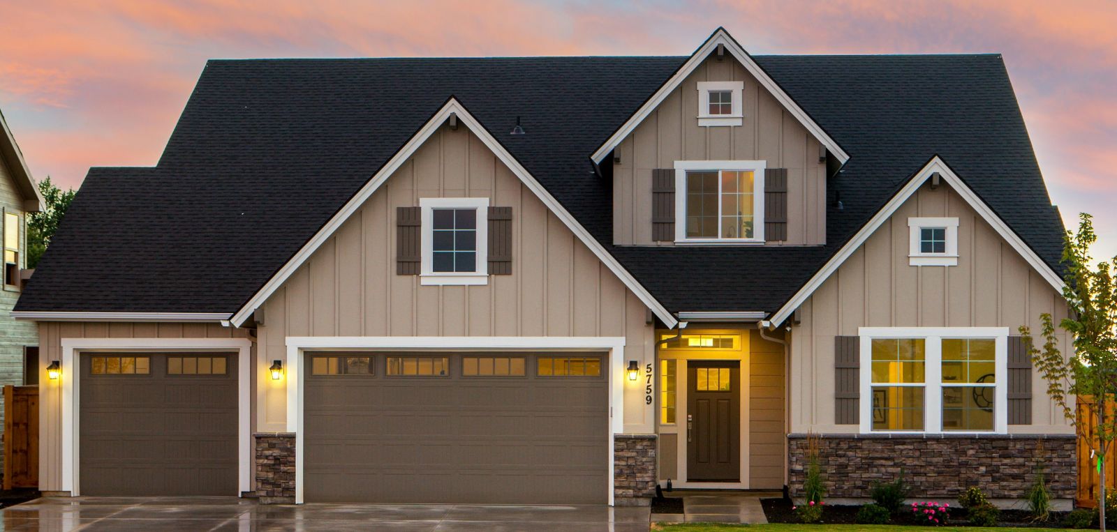 Beautiful House with gray filter